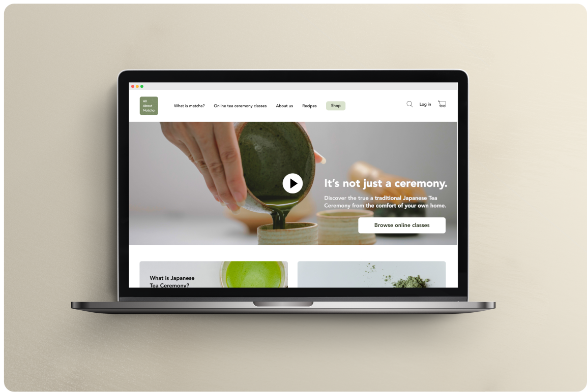 All about matcha, e-commerce website, Image by rawpixel.com